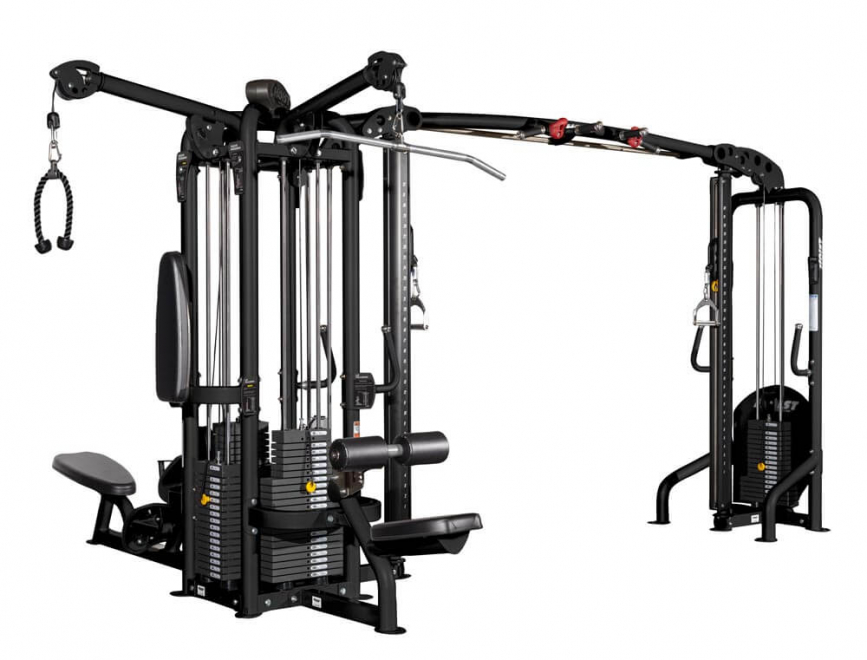 Комплекс на 6 станций HOIST с отдельной колонной для тяги HOIST Commercial Multi Jungle 6 Station - Single Pod With Stand AloNne Hi-Lo CMJ-6000-1-6175, фото