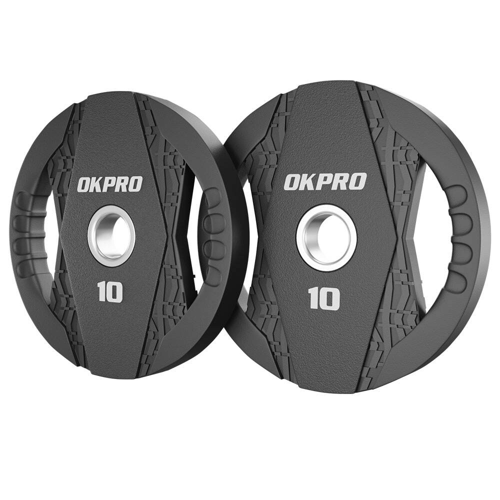 Линейка дисков олимпийских обрезиненных OKPRO Rubber Plate OK2005C (Серия «Два Хвата» от 1.25 до 25 кг), фото