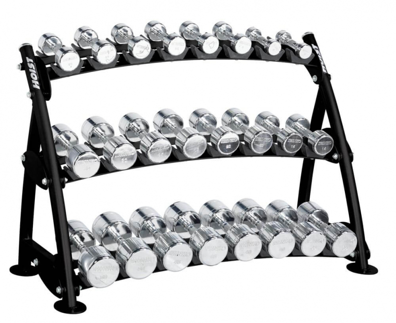 Подставка под хромированные гантели на 12 пар HOIST Commercial Freeweight Line CF-3462-3, фото