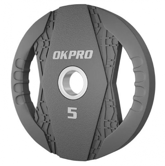 Диск олимпийский обрезиненный 5 кг OKPRO OK2005C, фото