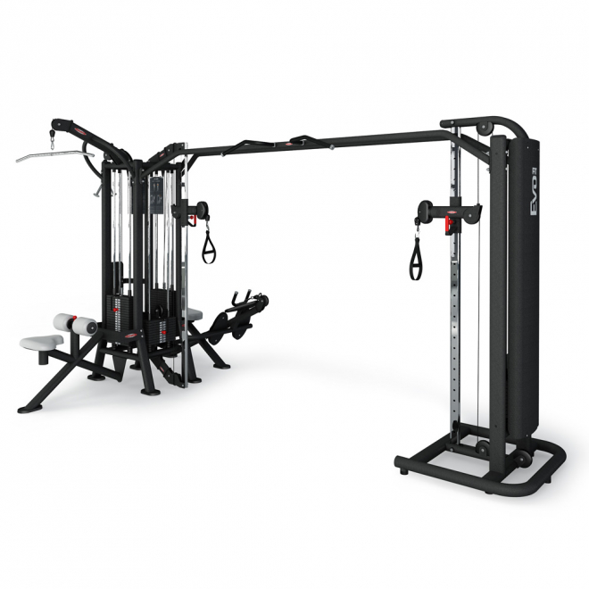 Многофункциональный тренажер PANNATA Fit Evo Jungle Machine Hlp + Adjustable Cable Station With Bar 1FE120-1FE124, фото