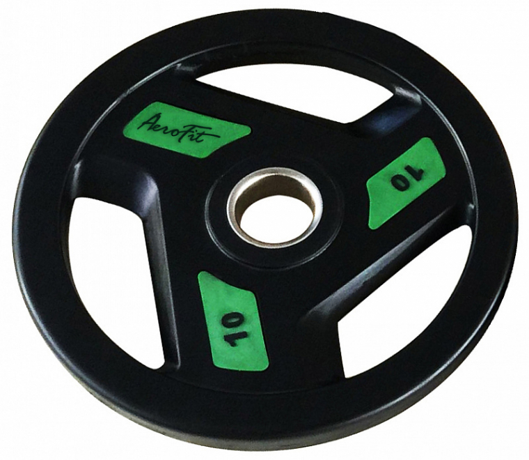 Олимпийский обрезиненный диск AEROFIT AFPLC 10 кг, фото
