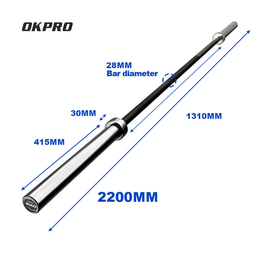 Гриф для кроссфита мужской 20 кг 220 см до 680 кг OKPRO OK5000-1, фото