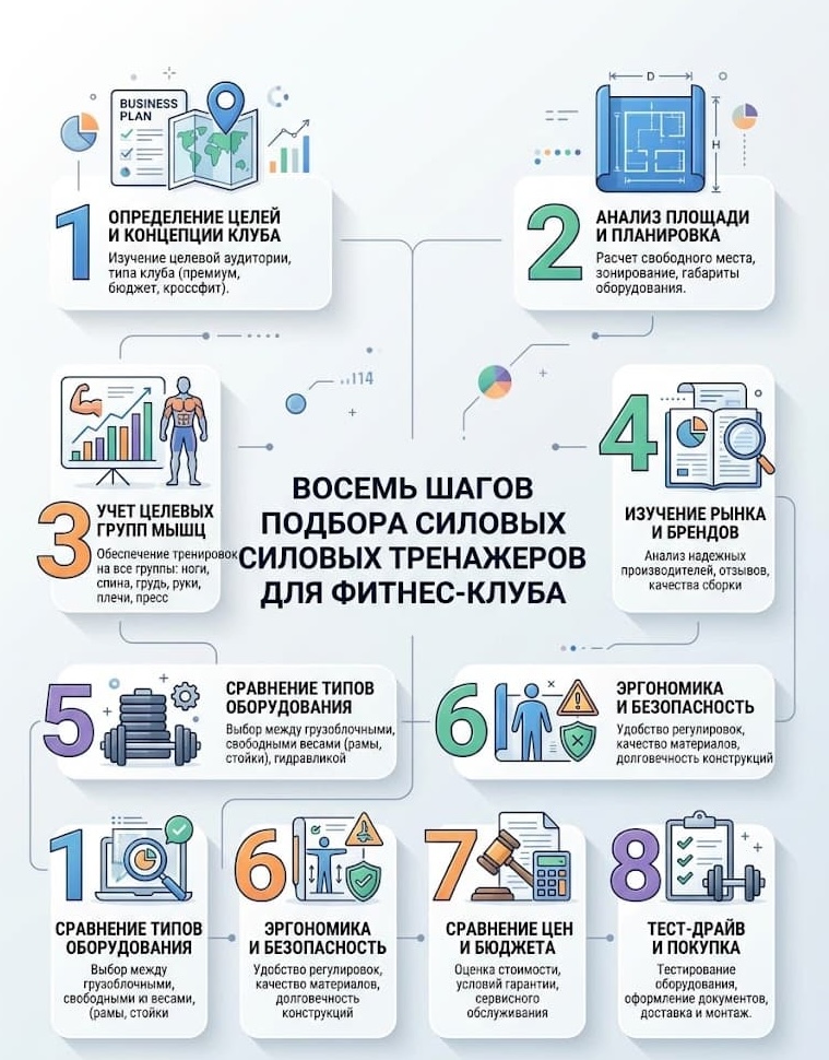 Как выбрать силовые тренажеры для фитнес-клуба