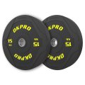 Диски бамперные обрезиненые OKPRO OK2006-10 Черные с колером цифр
