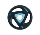 Диск олимпийский полиуретановый 5 кг OKPRO OK2037 Голубая вставка, фото