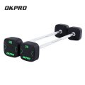 Штанги фиксированые полиуретанан набор 10-50 кг OKPRO OK3009A CPU шаг 5 кг (9 штанг), фото
