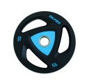 Диск олимпийский полиуретановый 15 кг OKPRO OK2037 Голубая вставка, фото